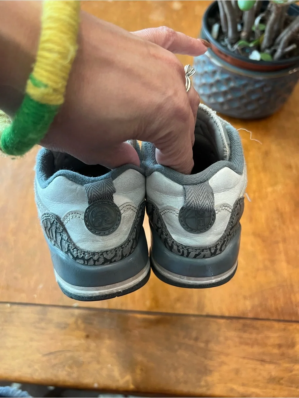 Jordan Dub Zero Toddler Sneakers Gray Elephant Print Size 8C